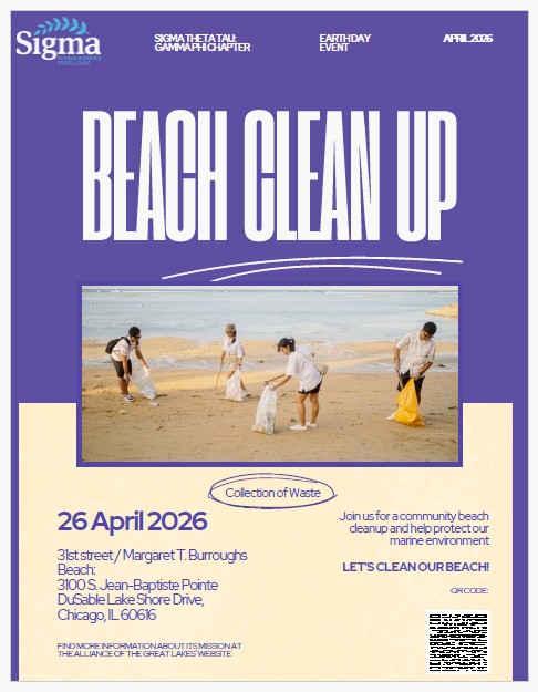 Flyer for beach clean-up volunteer activity 